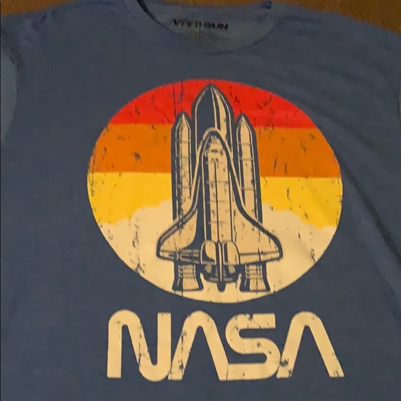 Blue NASA T-shirt L - Picture 2 of 2